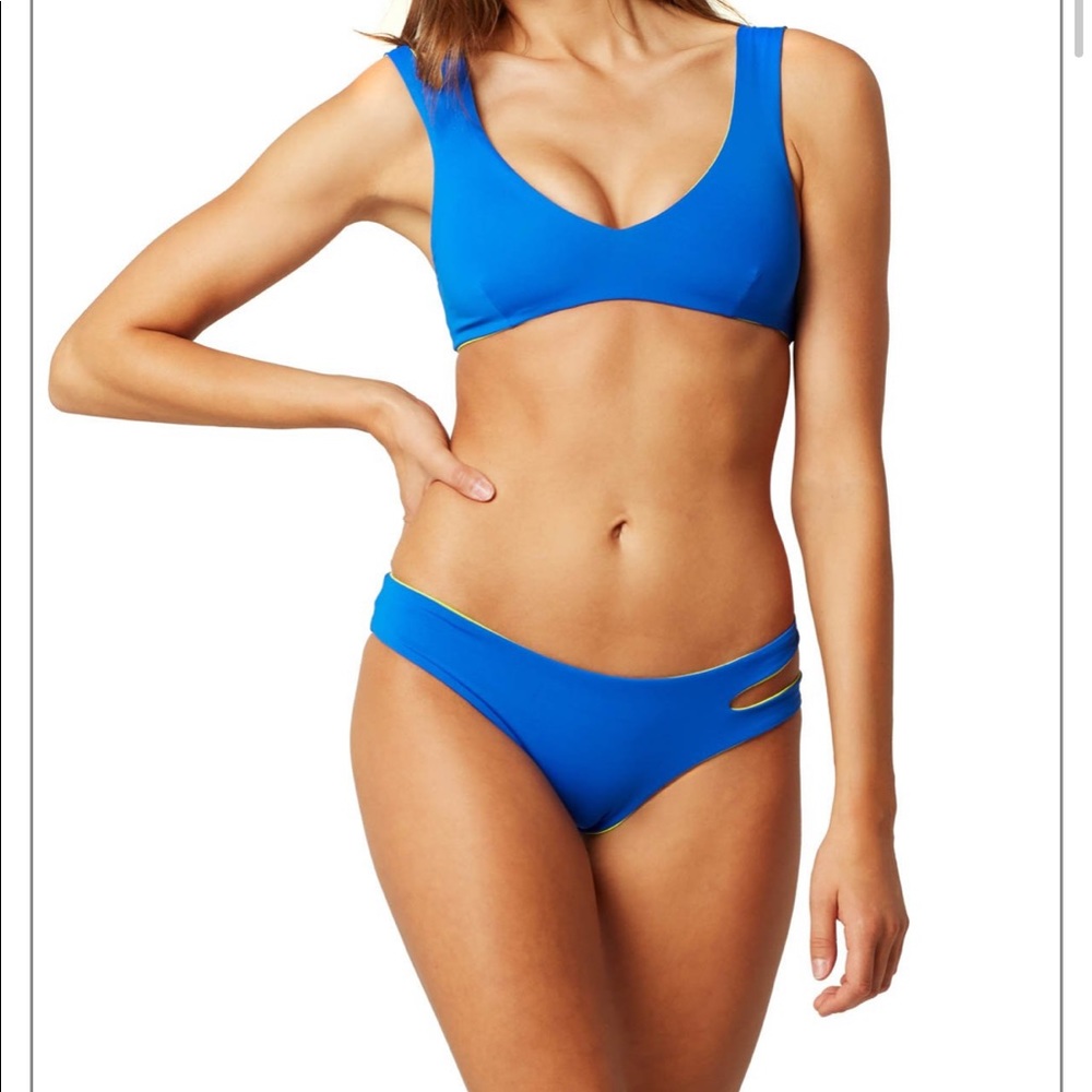L space one wave cut reversible swimsuit.